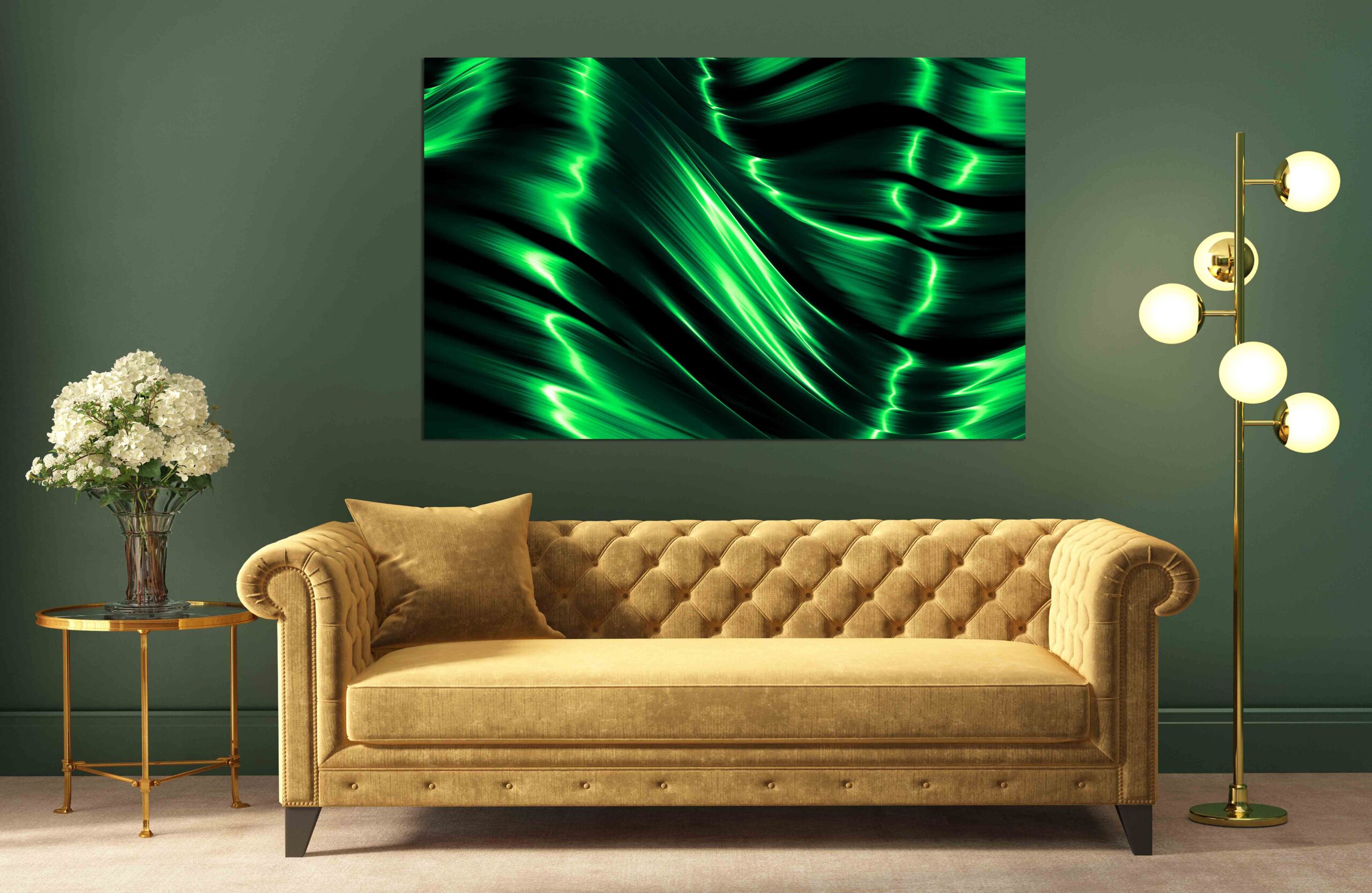 Canvas Print Green Background