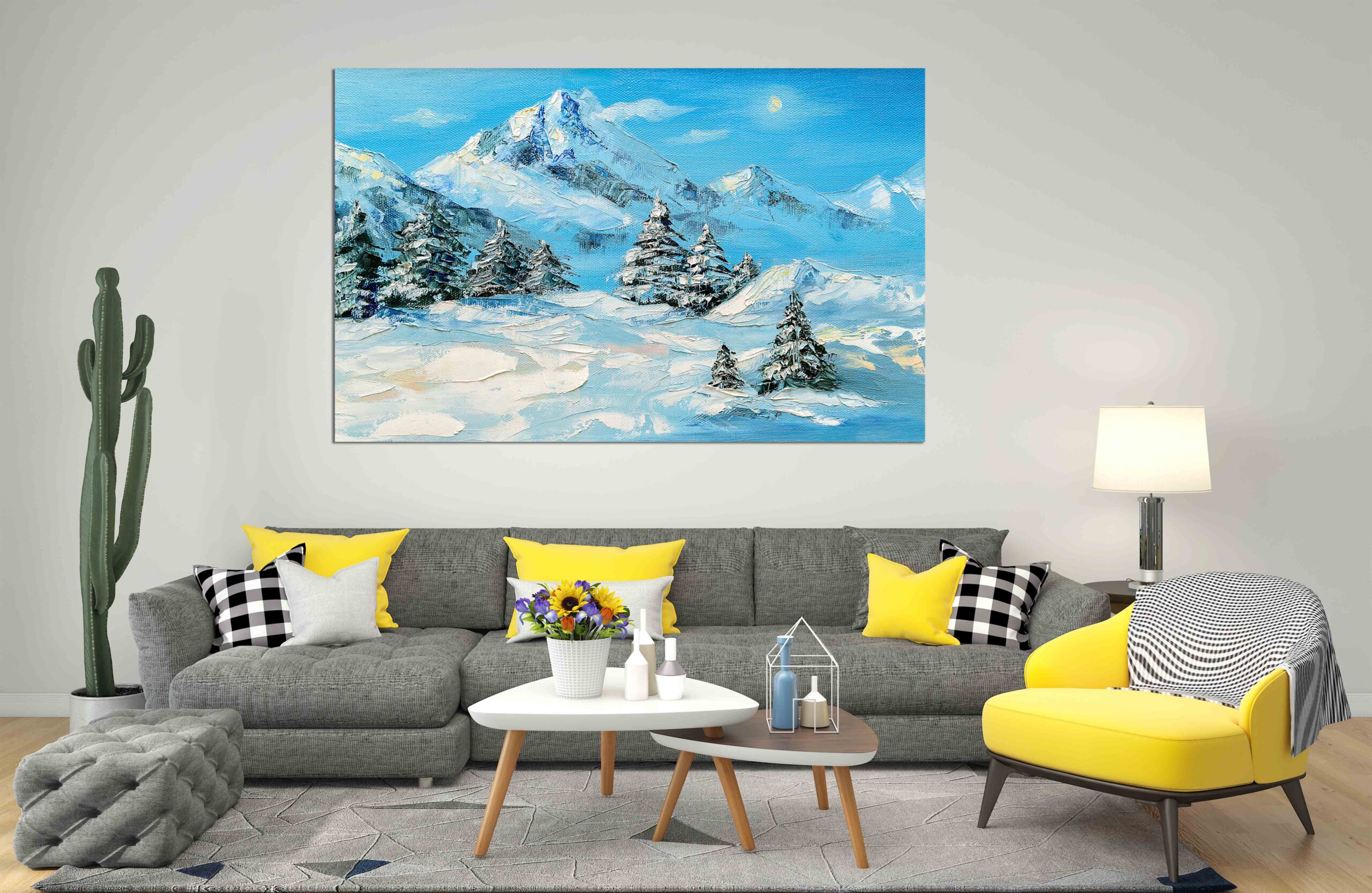 Canvas Print winter mountain landscape