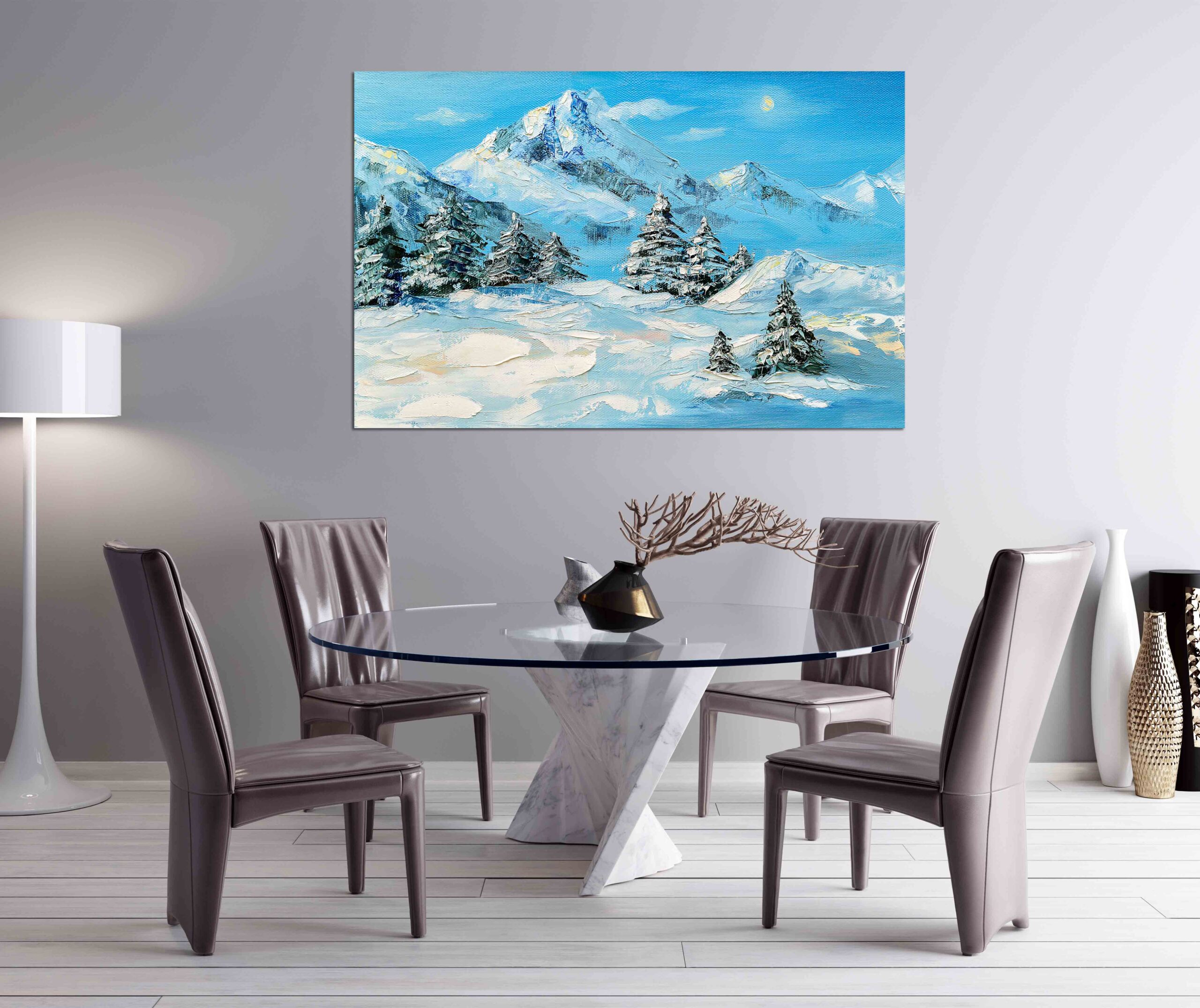 Canvas Print winter mountain landscape