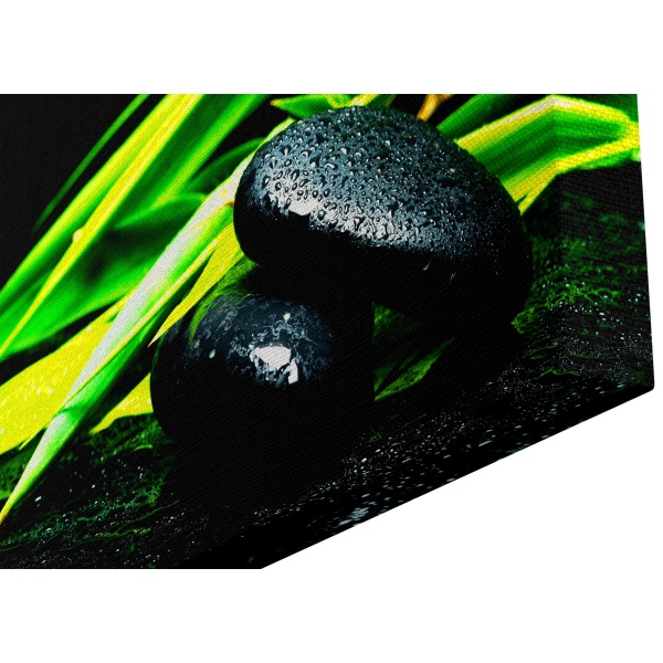black massage stones