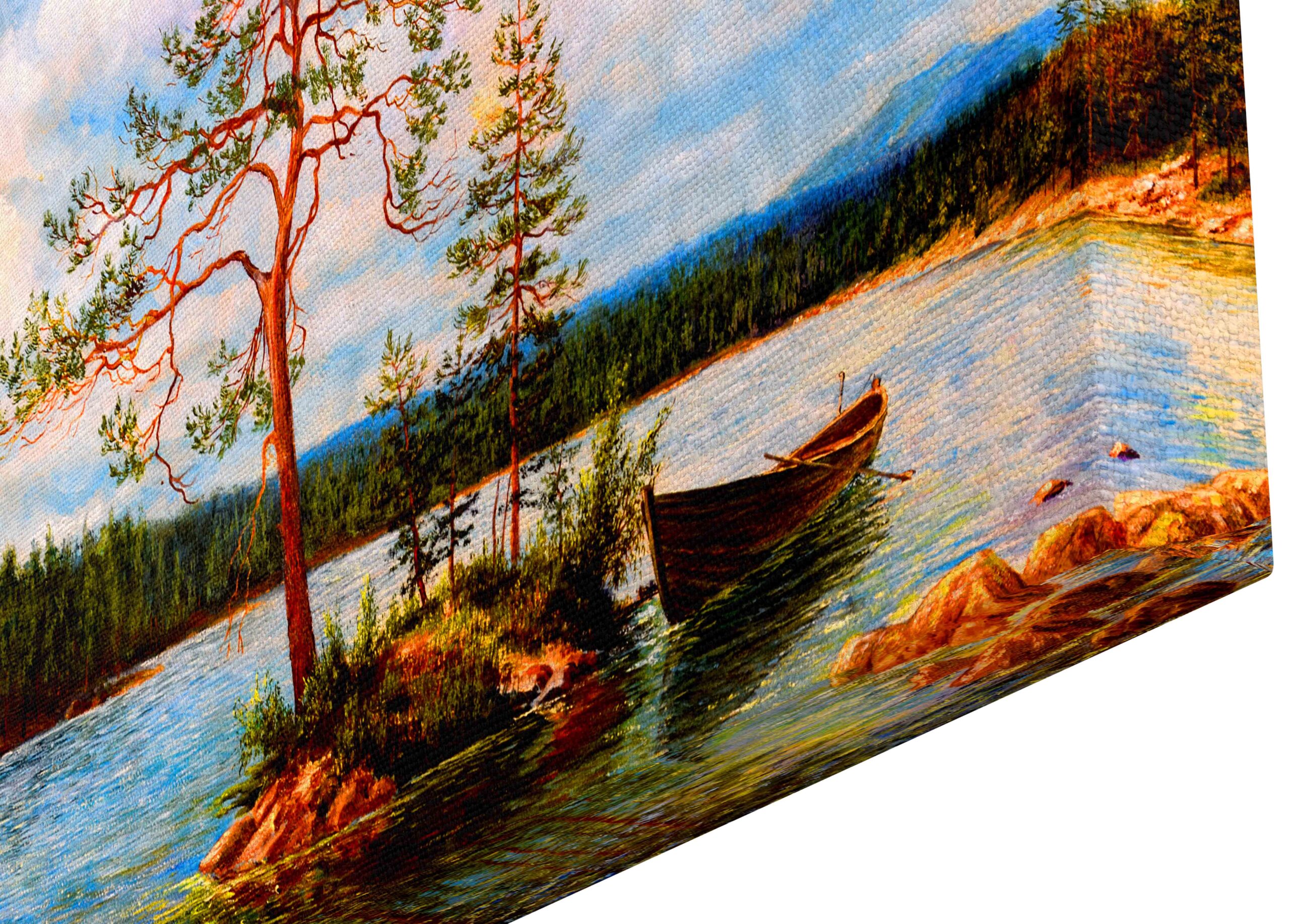Canvas Print Boat on the river