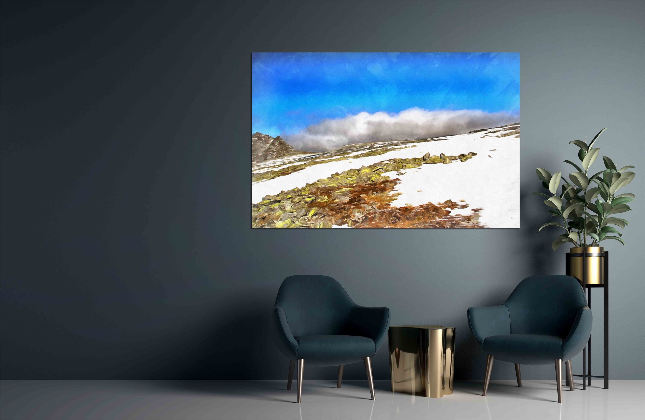 Canvas Print mountain landscape at Polar