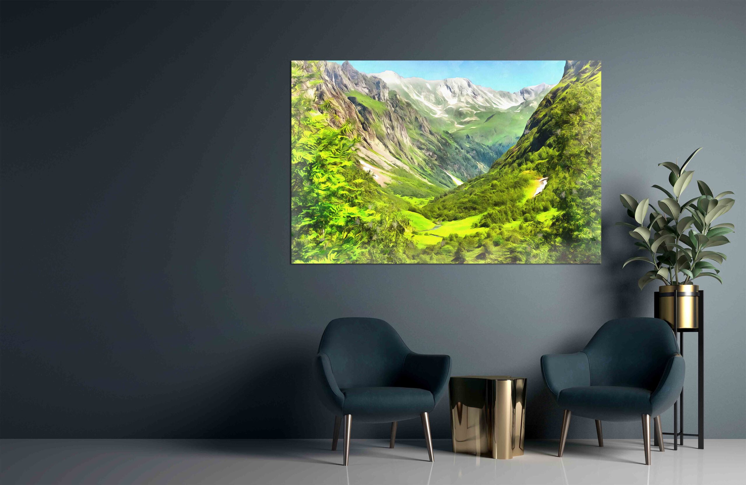 Canvas Print Caucasus mountains