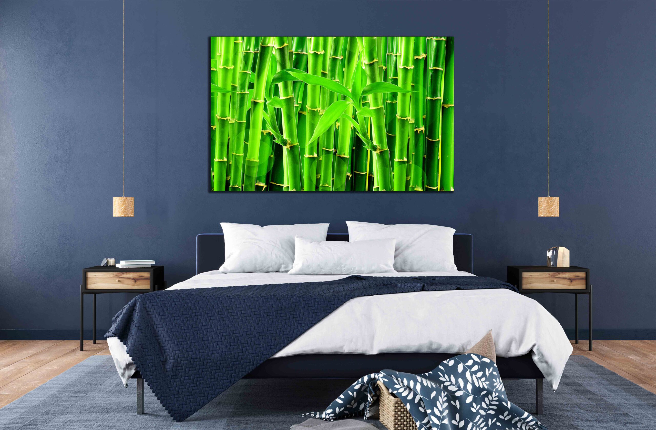 Bright green bamboo