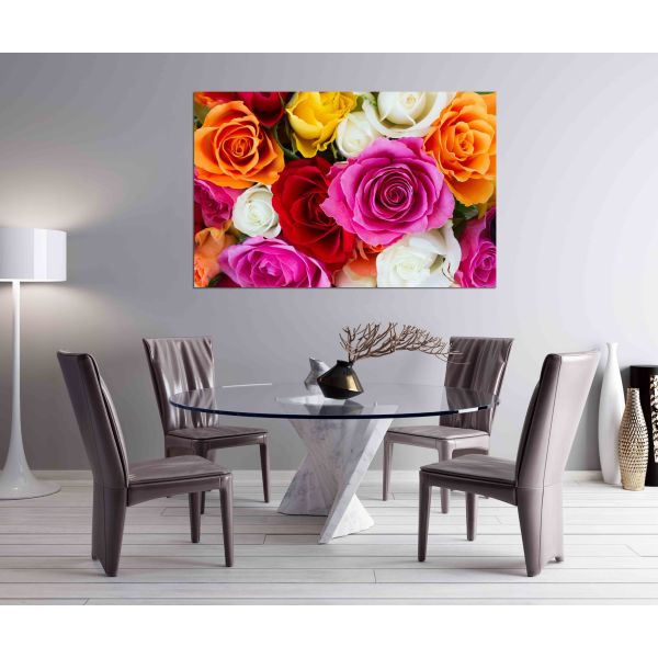 Canvas Print Bouquet of fresh Roses