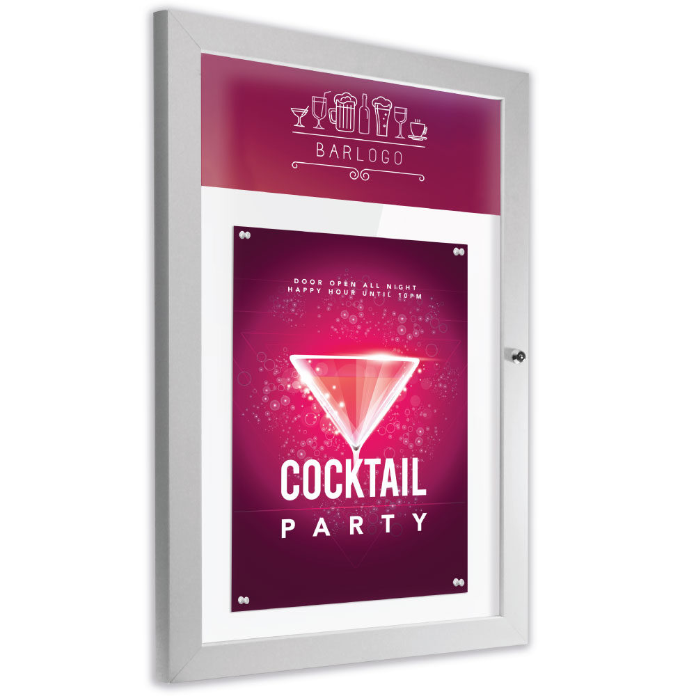 illuminated slimlok menu case cocktail advert