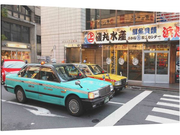 Yellow and Cyan Taxis