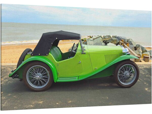 Classic Green MG Sports Car