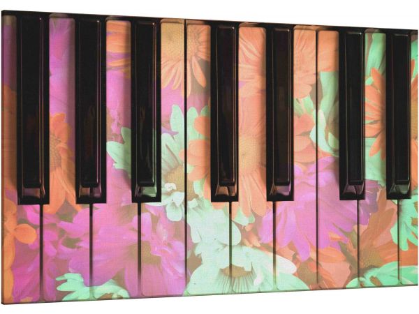 Flowers on Piano Keys